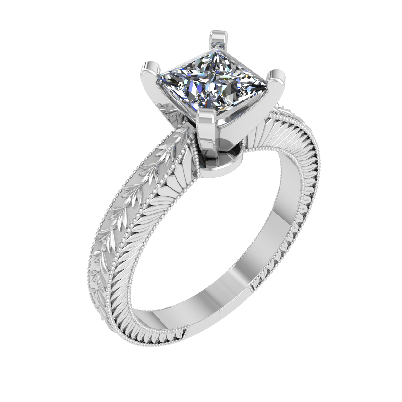 SOLITAIRE 5.50mm x 5.50mm PRINCESS ENGAGEMENT RING
